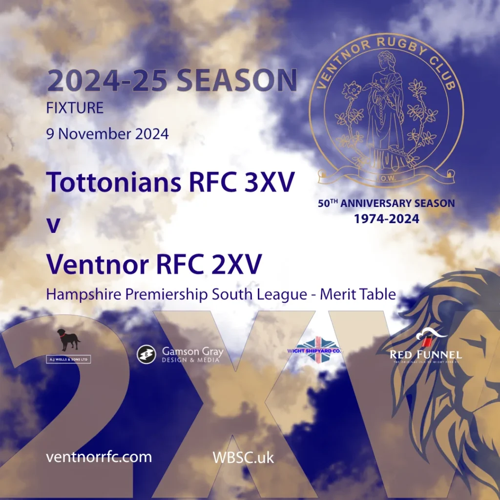 Tottonians RFC 2XV v Ventnor RFC 2XV Saturday 9 November 2024